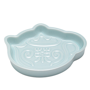 Plateau en céramique pour théière, imprimé lettres, plat de service en porcelaine pour fête du thé, plateau à fruits - Product Image 1