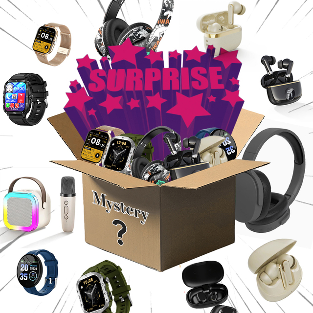 Luck Mystery Box 3C Digital Electronics Smart Electronic Device Gift Box Random Smart Watch Wireless Bluetooth Headphone Speaker