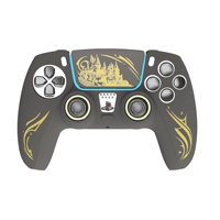 Coque en silicone à thème de jeu avec autocollant pour PS5 PlayStation 5, housse de protection pour manette, ensemble d'accessoires