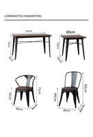 Chaise de salle à manger empilable Restaurant Bar Vintage Tolixs Metal Banque Chaise de fête de mariage Chaise et table industrielles en métal
