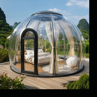 Dôme transparent de luxe en polycarbonate, tente bulle imperméable pour le glamping en plein air, idéale pour les hôtels, les centres de villégiature et le camping