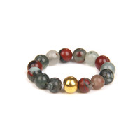 Bague délicate faite à la main pour femmes, minimaliste, en pierre naturelle améthyste de 4 mm, pierre scintillante, perles d'agate