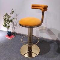 Chaises de bar modernes à hauteur de comptoir, meubles, chaise haute de petit déjeuner pour table de bar, tabourets de comptoir pivotants en cuir de cuisine de luxe pour la maison