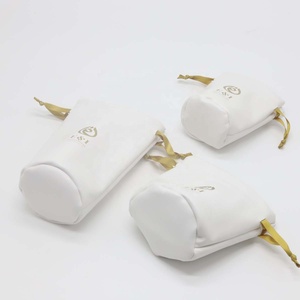 Pochette en cuir PU à fond rond sérigraphiée avec cordon de serrage pour emballage de bougies, de cadeaux et de balles de golf - Product Image 6