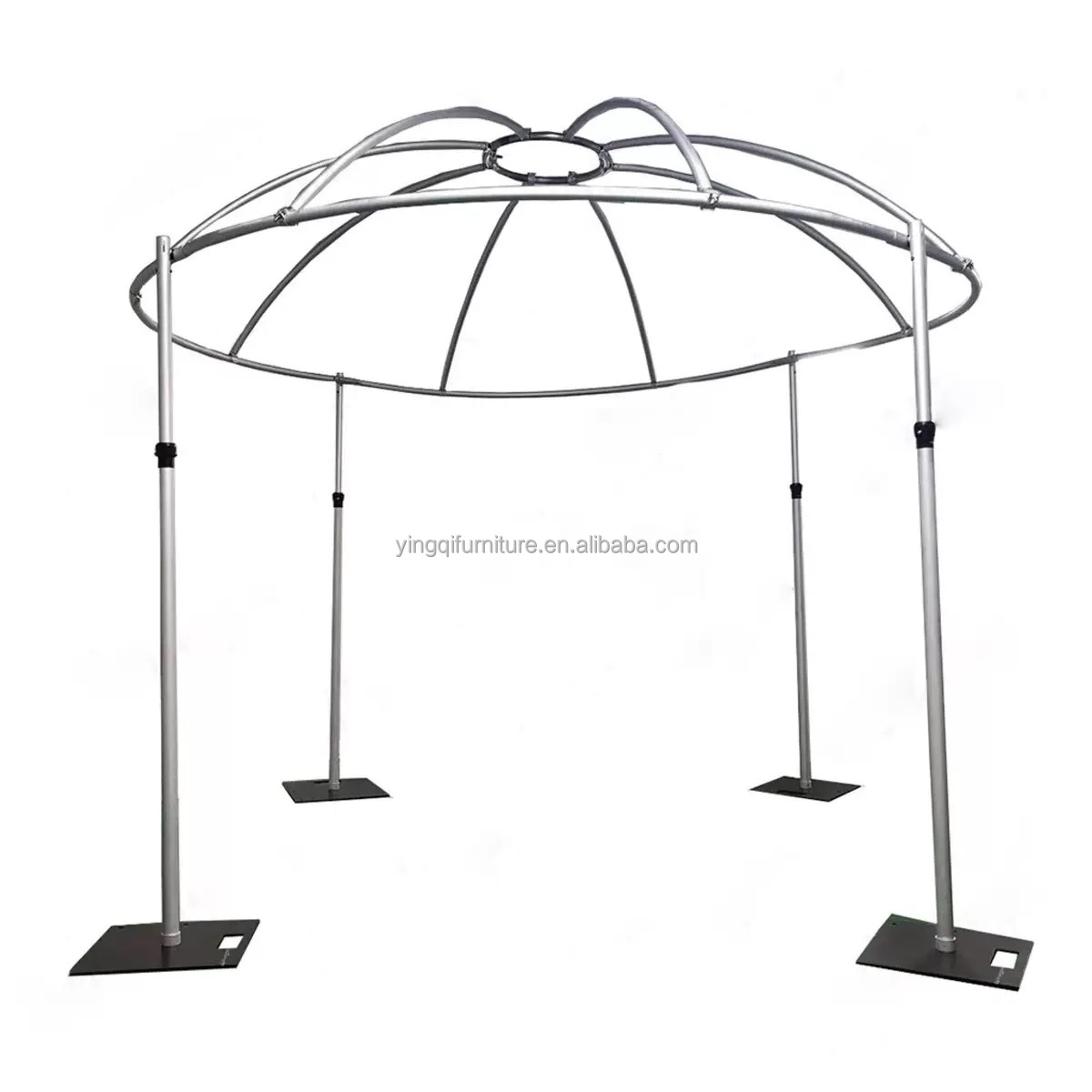 High Quality Adjustable Aluminum Pipe Sliver Flower Wall Backdrop Stand Wedding Arch Decoration for Wedding Party
