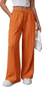 Pantaloni della tuta larghi da donna Alxin pantaloni larghi a vita alta pantaloni larghi alla moda per ragazze adolescenti con coulisse atletici produttori di abbigliamento da jogging - Product Image 4