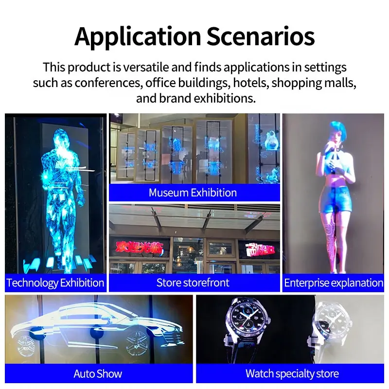 Hantu 3D Hologram Fan Led Ekran Holografik Projektör Led Fan 3D Hologram Ekran 3D Reklam Dış Mekan Ekran Led Fan