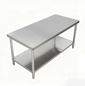 Tavolo da lavoro commerciale da cucina in acciaio inox tavolo da lavoro ristorante tavolo da lavoro SUS 304 - Product Image 1