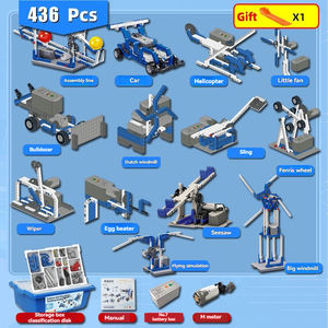 Высококачественный STEM-конструктор 9686: Робот-игрушка на радиоуправлении с механической группой передач, развивающий набор для сборки - Product Image 5