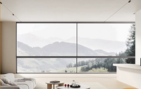 Ventanas Corredizas Eléctricas Retráctiles Tipo Guillotina, Diseño Moderno, Automáticas, de Aluminio y Vidrio para Balcón, Material del Marco: Aleación de Aluminio