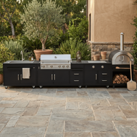 Nouveau produit cuisine extérieure en acier inoxydable antibactérien durable et robuste cuisine extérieure modulaire îlot de barbecue pour l'arrière-cour