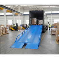 Rampe de quai hydraulique mobile 6T/8T/10T/15T, hauteur réglable de 1 à 1,8 m, plateforme de chargement et de déchargement de conteneurs pour chariots élévateurs
