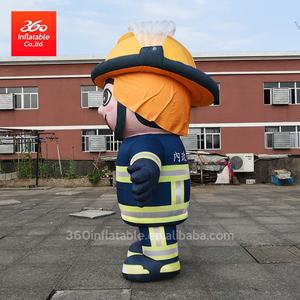 Brandweerman Aan Te Passen Geknuffeld Opblaasbaar Kostuum Voor Propagandizen Promotie, Aangepaste Gigantische Cartoon Brandweerman Opblaasbare Brandweerman - Product Image 4