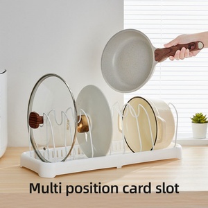 Support de couvercle de pot multifonctionnel, organisateur de rangement pour couvercles, porte-vaisselle amovible pour usage domestique, pour ranger la vaisselle et les ustensiles de table - Product Image 4