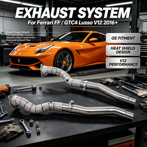 Tubería de Escape Aislada de Alto Flujo OEM SS304 para <span class=keywords><strong>Ferrari</strong></span> <span class=keywords><strong>FF</strong></span>/GTC4 Lusso 6.3L V12, Sistema de Escape para Automóvil, Venta al Por Mayor de Fábrica - Product Image 1