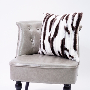 17.7*17.7inch Vuông in sọc Thỏ lông đệm bao gồm trang trí nhà - Product Image 2