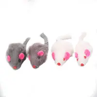 토끼 머리 마우스 애완 동물 고양이 장난감, 고양이 마우스 씹기 장난감, 미니 재미 놀이 장난감 부드러운 토끼 긴 털이 꼬리 마우스 장난감