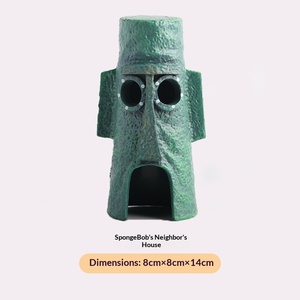 Groot SpongeBob Ananas Huis <span class=keywords><strong>Aquarium</strong></span> Ornament Visbak Decoratie met Schuilplaats - Product Image 4