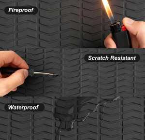 Tapis de voiture en PVC antidérapant lavable 4 pièces ensemble de tapis de voiture universels avec coussinet de talon en aluminium pour tous les types de véhicules utilisation quotidienne - Product Image 4