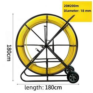 8mm 250m <span class=keywords><strong>fibre</strong></span> de verre bobine noyau <span class=keywords><strong>fil</strong></span> <span class=keywords><strong>fibre</strong></span> câble en cours d'exécution conduit Rodder Fishtape extracteur et tige de poussée pour la pose de câbles souterrains - Product Image 2