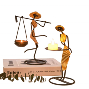 Retro vẻ đẹp rèn sắt nến chủ trang trí sáng tạo nhà lãng mạn dưới ánh nến trang trí bữa tối đạo cụ bàn ăn khách sạn - Product Image 1