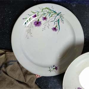 Ensemble de bols et de plats de service Laveno début du XXe siècle avec des bleuets - Product Image 5