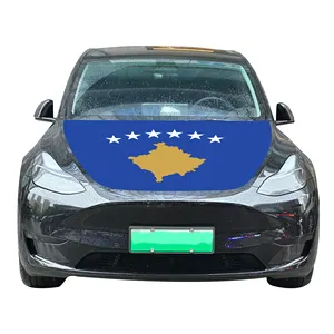 Toptan 120x150cm kosova araba kaput bayrak ekonomik aşınmaya dayanıklı ve dayanıklı araba kapakları motor kaputu kapağı