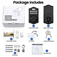 Serrure de porte numérique à clavier, sans clé, avec clé mécanique de secours pour maison, appartement, bureau, location