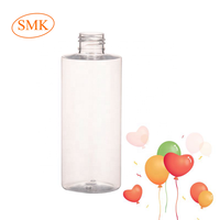 Emballage bouteille en plastique vide ronde bouteille de soins pour animaux de compagnie 220ml bouteille en plastique transparent