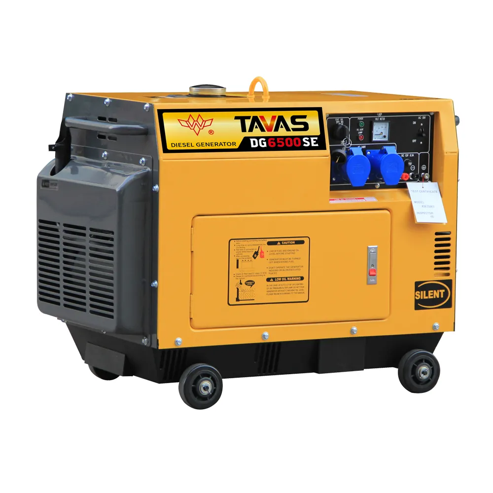 6KVA 5.5KW heigh quality electric portable welding marine small air cooled silent diesel generator for sale