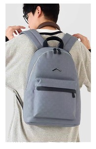 Hot Selling Fashion Letter Sports <b>Backpack</b> Contrast Stitching Trendy Travel Bag Geometric Unisex Gym Zipper Waterproof Polyester - Product Image 2