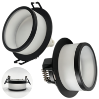 Cadre de downlight GU10 MR16 en aluminium pour module LED, support encastré pour spot, boîtier en plastique transparent givré IP44, design moderne