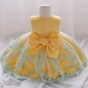 Vendita calda grazioso abito da bambina di 12 <span class=keywords><strong>mesi</strong></span> 1 anno bambina vestiti primo compleanno vestito da festa fiore carino L1845XZ - Product Image 2