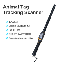 Lector de Microchip Animal FDX-B HDX de 134.2Khz, USB2.0 y BT4.2, Escáner de Rastreo de Etiquetas Auriculares para Animales, Incluye Software para PC