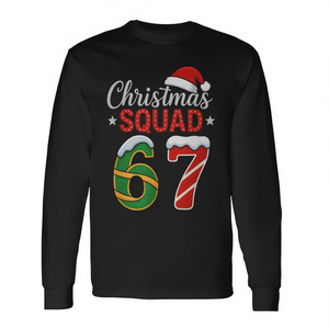 Camiseta de manga larga Christmas Squad 67, sudadera con cuello redondo y diseño navideño - Product Image 2
