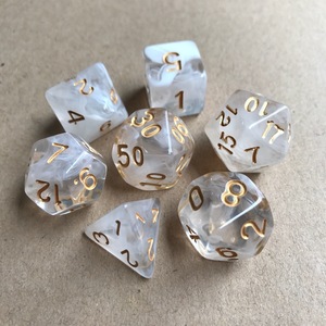 Latest Style High Quality <strong>Colored</strong> Transparent White Rpg Game Acrylic RPG Dungeons Games Polyhedral DnD <strong>Dice</strong> <strong>Set</strong> - Product Image 5