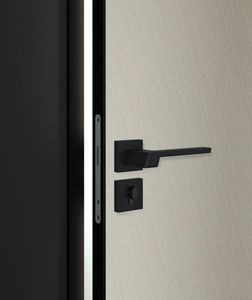 ประตูห้องนอนภายในบ้านทันสมัย ไม้เนื้อแข็ง ทนไฟ กันเสียง ดีไซน์มินิมอล ผิวไนลอน ปกป้องสิ่งแวดล้อม รับประกัน 5 ปี - Product Image 4