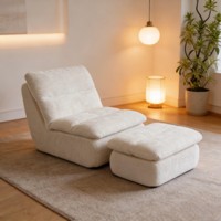 Canapé-lit simple compact avec ottoman pour petits espaces