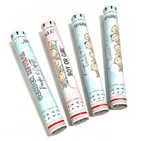 Canon à Confettis de 45 cm pour Révélation du Sexe – Cylindre de Feux d'Artifice Portatif en Papier Coloré à Manivelle pour Fêtes