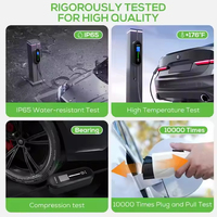 DIBOEV Nouveau chargeur EV portable 7KW Niveau 3 DC 3 phases 32A Wi-Fi APP GBT Combo CCS Combo Station de recharge mobile EVSE Écran LCD 4,3 pouces