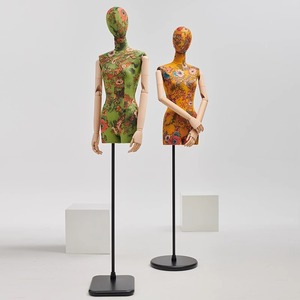 Cửa hàng quần áo váy cưới hiển thị đứng nữ mannequin với phong cách Trung Quốc Thiết kế bọt vải lanh lên cơ thể mannequin - Product Image 5