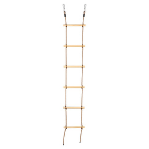 Escalera de escalada de madera de 40x250cm para niños, equipo de juego para interiores y exteriores, accesorio para columpio de entrenamiento de equilibrio - Product Image 1