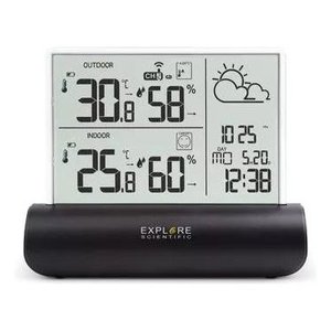 Estación meteorológica GLASS LCD Negra y Transparente WSH4501 - Product Image 1