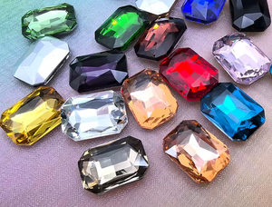 พลอยเทียมทรงสี่เหลี่ยมแบนคริสตัลคริสตัลอะคริลิกทรงสี่เหลี่ยมจำนวนมากสั่งได้ตามต้องการ - Product Image 5