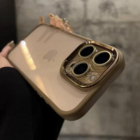 Nouveau Design Transparent Acrylique Cas Pour iPhone 16 15 14 13 12 Pro Max Avec Caméra Lentille Protecteur Antichoc Téléphone Couverture
