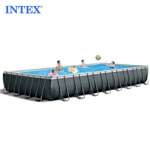 <span class=keywords><strong>Intex</strong></span> conjunto de aço retangular com 24ft, conjunto rápido de 26364 pés, quadro de aço, piscina, jardim, piscina, para áreas externas, acima do chão, ultra moldura - Product Image 2