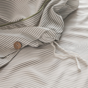 Bamboo Fiber Cooling Four-Piece <b>Bedding</b> <b>Set</b> 1.8m Bed Striped Pattern Simple Style Digital Printing - Product Image 3