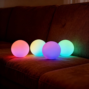 LED Boule Ronde Lumière Extérieure Jardin <span class=keywords><strong>Piscine</strong></span> Décoration de Noël Électrique Alimenté Paysage Télécommande, 8CM20CM15cm,30cm - Product Image 5