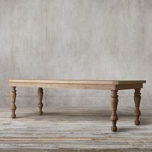 Table à manger de bureau rectangulaire <span class=keywords><strong>en</strong></span> <span class=keywords><strong>bois</strong></span> massif du milieu du siècle personnalisé rétro maison établi conférence formation long vieil appartement - Product Image 1