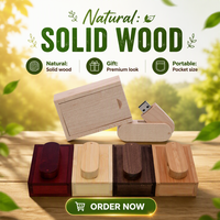Clé USB en bois personnalisée OEM ODM 1 Go-64 Go USB 2.0 Garantie 5 ans Sans cryptage Nouveau Votre logo